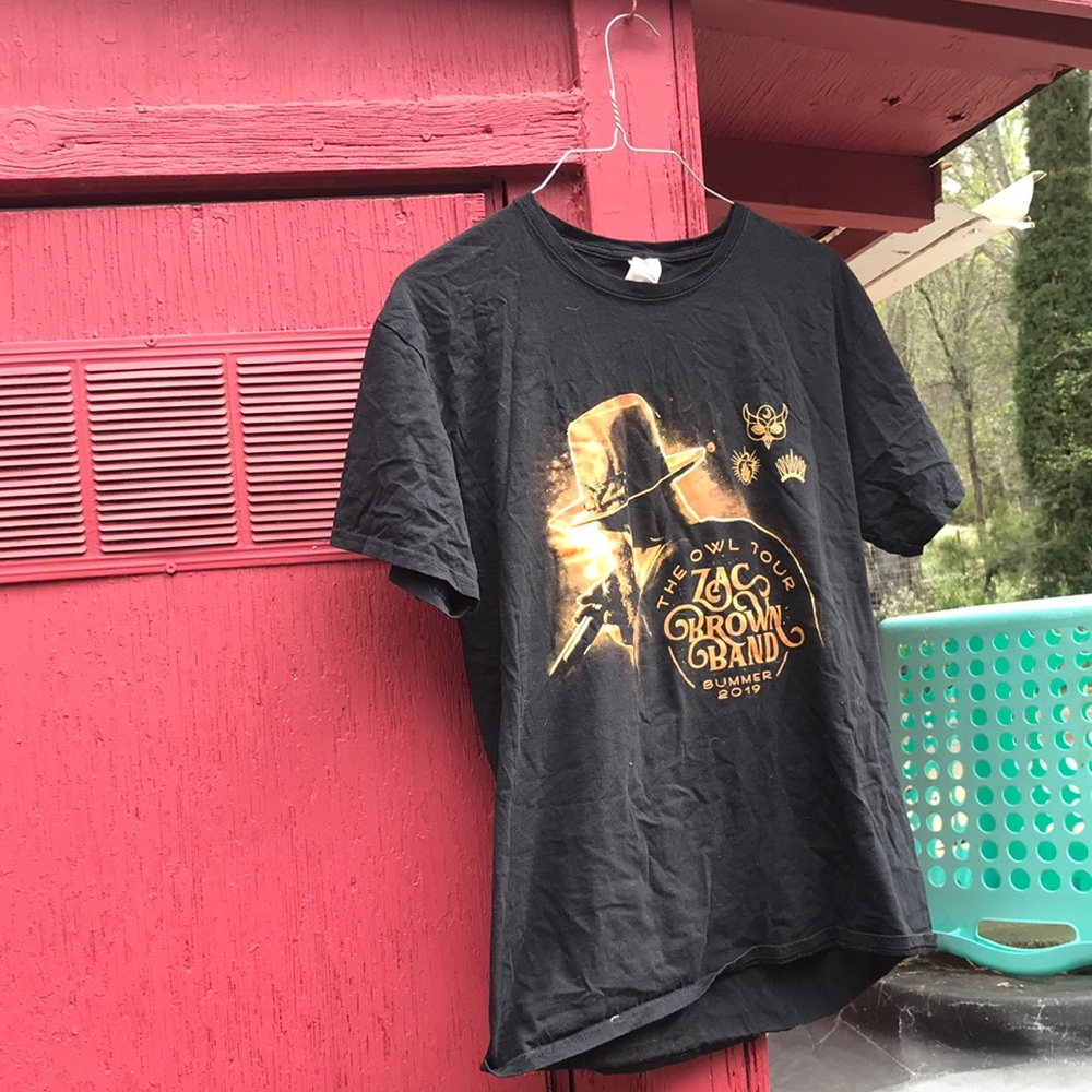 Zac brown band summer 2019 tour -Fruit of the Loom Black HD Cotton T-Shirt